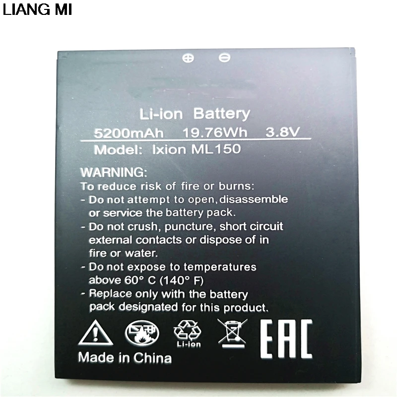 Новая батарея 3 8 V 5200mah Замена для DEXP Ixion ML 150 ML150 AMPER M телефон с подставка телефона в