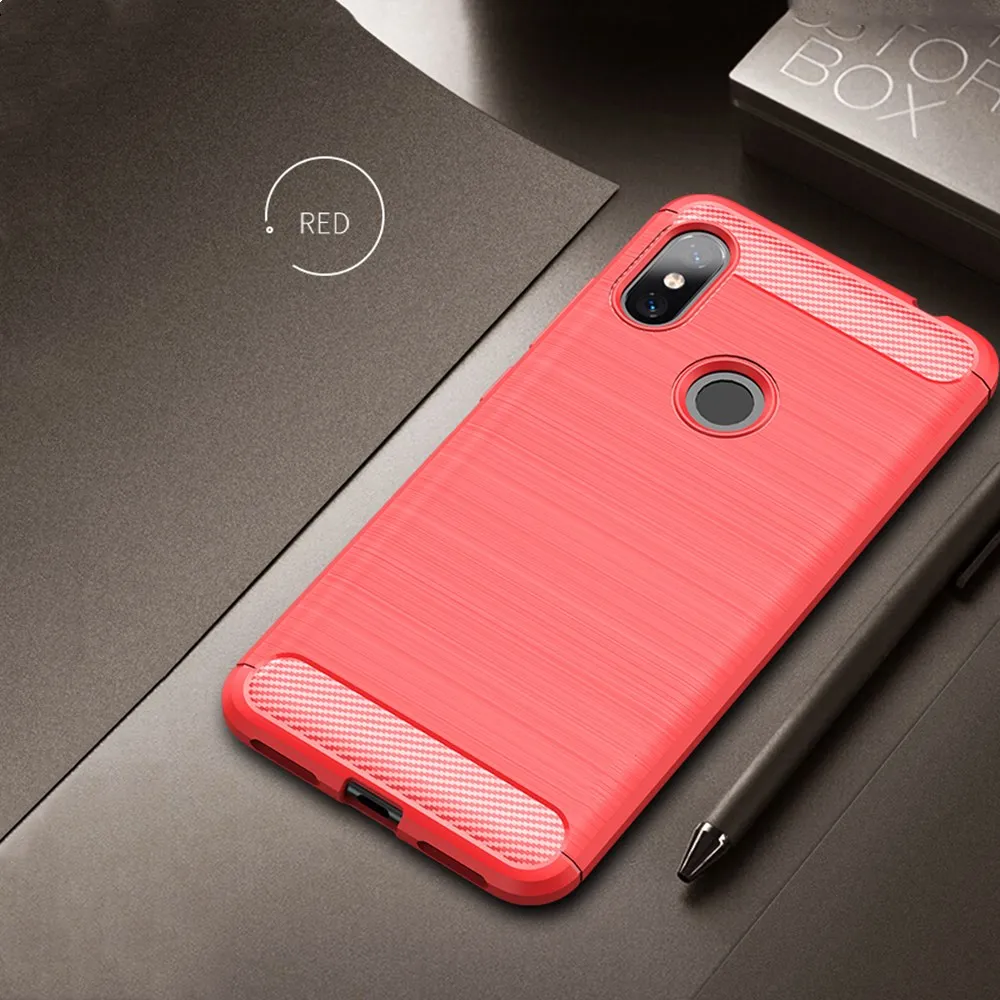 Carbon Fiber Cover For Xiaomi Redmi Note 6 Case Rubber Silicone Phone Cases For Xiaomi Redmi Note 6 Pro Back Case