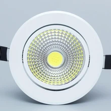 Светодиодный светильник с регулируемой яркостью, горизонтальный потолочный Точечный светильник, 3 Вт, 5 Вт, 7 Вт, 10 Вт, 85-265 в, Потолочные встраиваемые лампы для внутреннего освещения