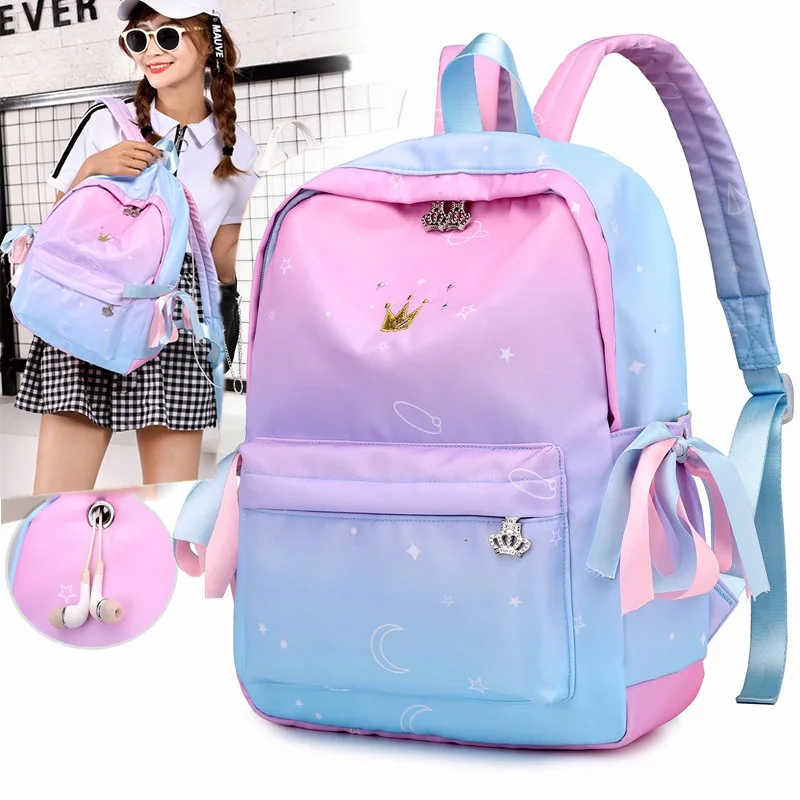 2019 New Hot School Backpack Girls School Bags Pink ...