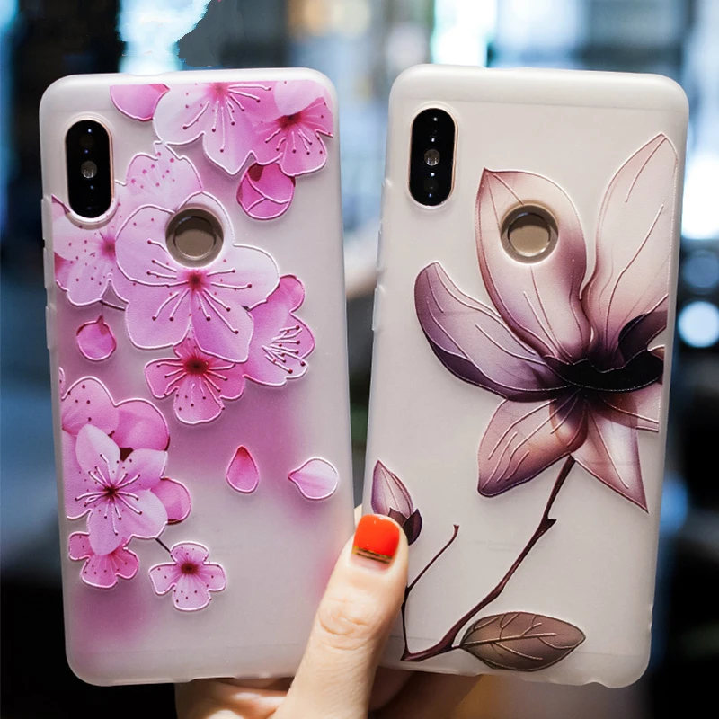 

Case For Redmi Note 6 Pro Note 7 Note 5 Pro 4X Matte Floral Phone Covers For Xiaomi Mi 9 A2 A1 6x 5x Redmi S2 5A 5 Plus 6 Pro