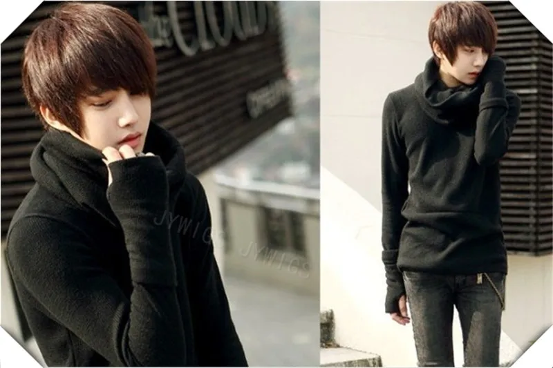 Buy Male Wig Short Dark Brown Synthetic Boy Short Bob Wig Male Fluffy Hair