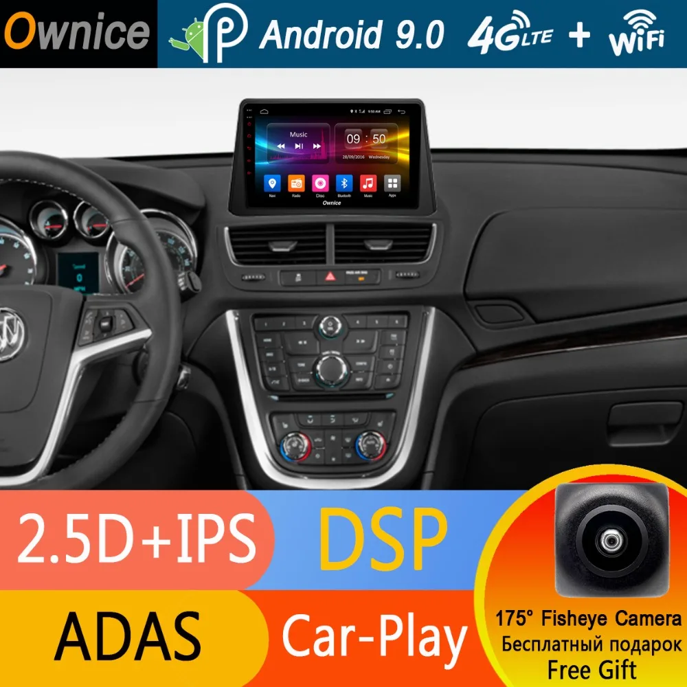Discount 9" IPS Android 9.0 Octa 8 Core Car DVD Player For Buick Encore 2013 2014 2015 4G RAM+32GB ROM GPS Navi Radio Stereo DSP CarPlay 0