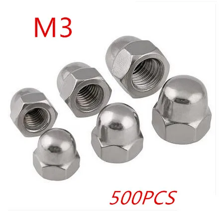 50 piezas M5 Juego de tuercas hexagonales de acero inoxidable 304 de Acorn Cap