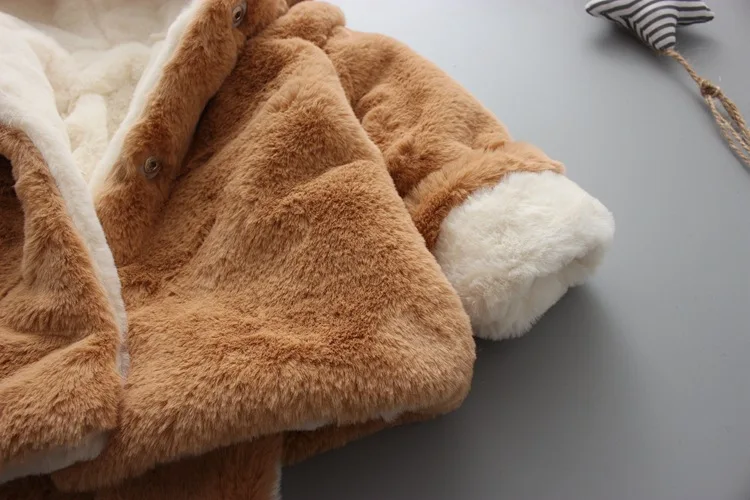 2018 Autumn winter baby boy coat cotton baby girl warm coat cartoon ears thick kids jacket newborn outerwear 12M-6T Baby coats (14)