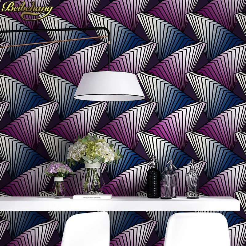 

beibehang papel de parede 3D Abstract geometric striped pattern wallpaper for walls 3 d wall paper roll KTV bar hotel decoration