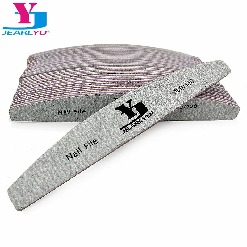 

Nail File Sanding 100/100 Polishing Buffer Block UV Gel Nail Polisher Manicure Pedicure Tools Nail Care Tools Grey Boat 20pcs