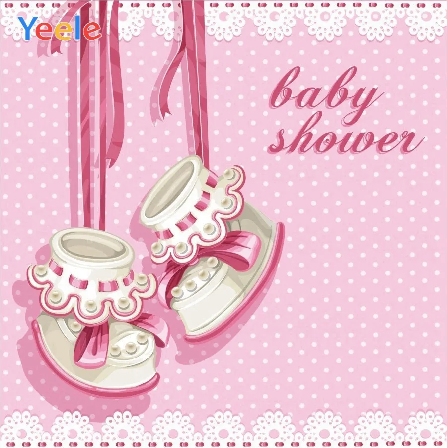 

Yeele Baby Shower Photocall Shoes Children Newborn Photography Backdrops Personalized Photographic Backgrounds For Photo Studio