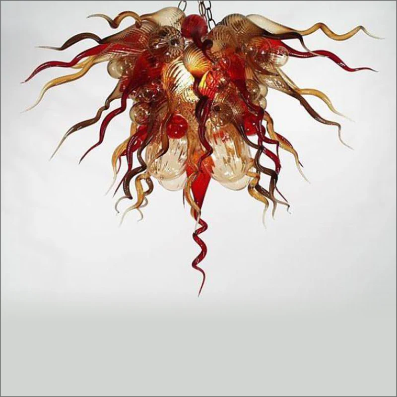 

Лучшая дизайнерская цветная большая люстра ручной работы из дутого стекла, большая французская винтажная Люстра для отеля