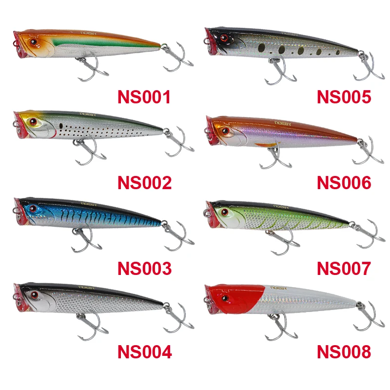 Señuelos de Pesca NOEBY Popper 140mm/40g Topwater Hard Bait Francia VMC Para Pesca Leurre Dur Peche Iscas Artificial Wobber