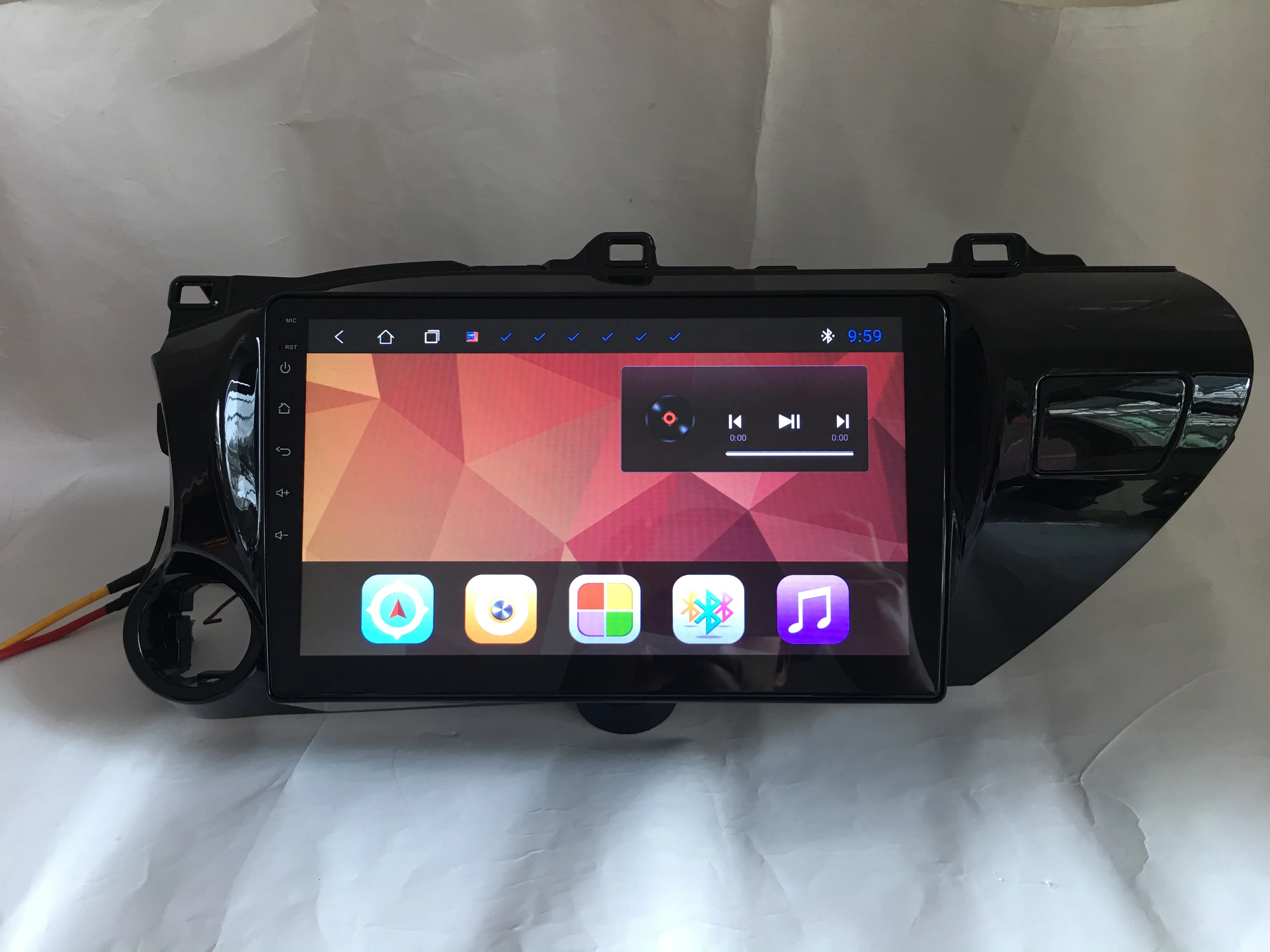 Discount 10" Android Car Multimedia Stereo GPS Navigation DVD Radio Audio Sat Nav Head Unit for Toyota Hilux 2016 2017 2018 2019 2