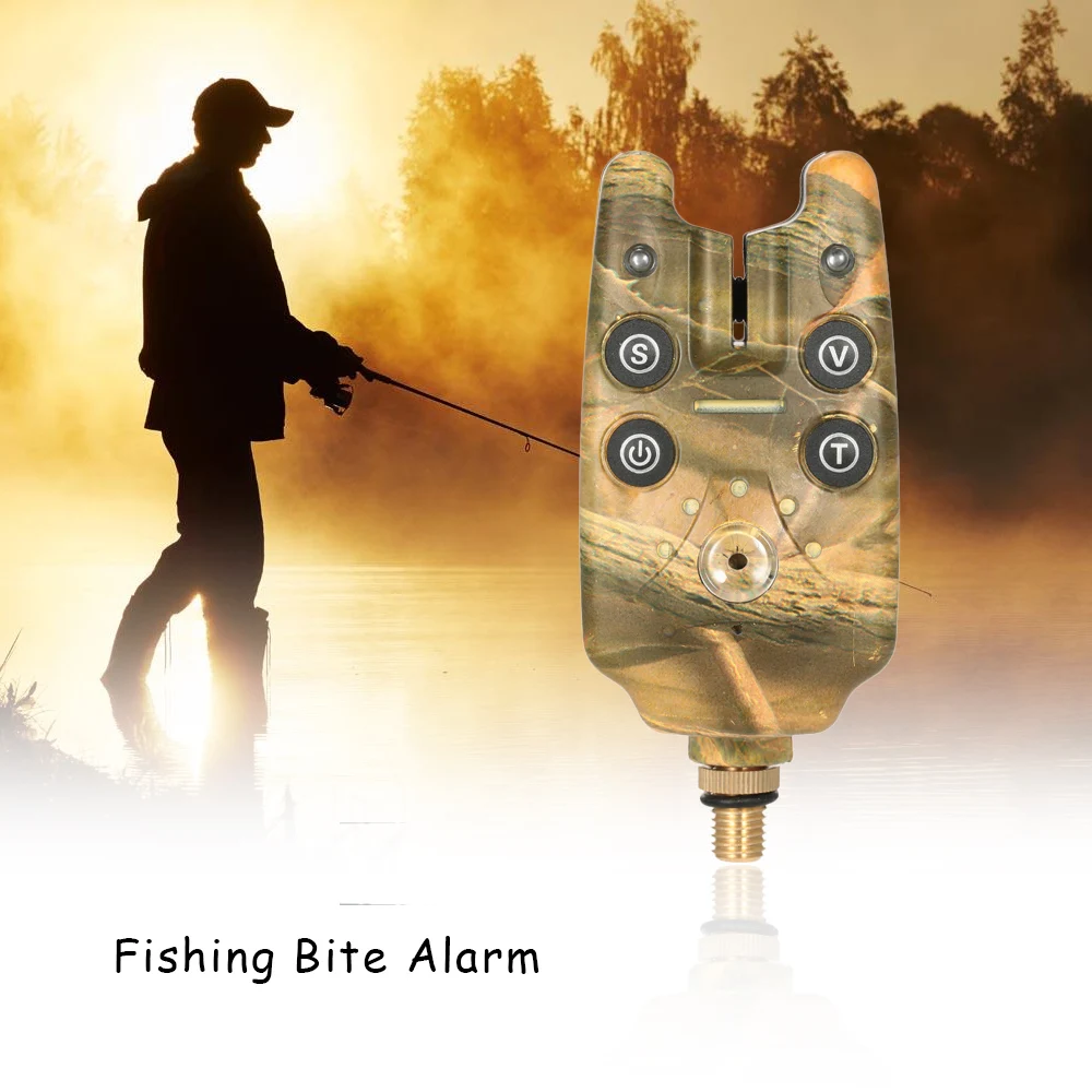 

1PC 2 LED Fishing Bite Alarm Adjustable Tone Volume Sensitivity Sound Alert Bite Alarm For Fishing Rod