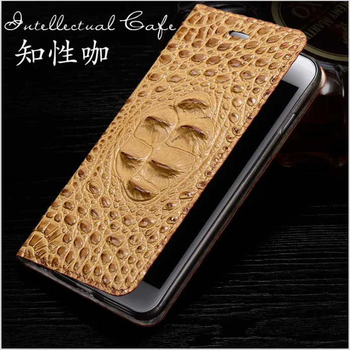 JC04 Genuine Leather Flip Case For Samsung Galaxy A6 Plus(6.0') Phone Case For Samsung Galaxy A6 Plus Leather Cover - Цвет: Coffee