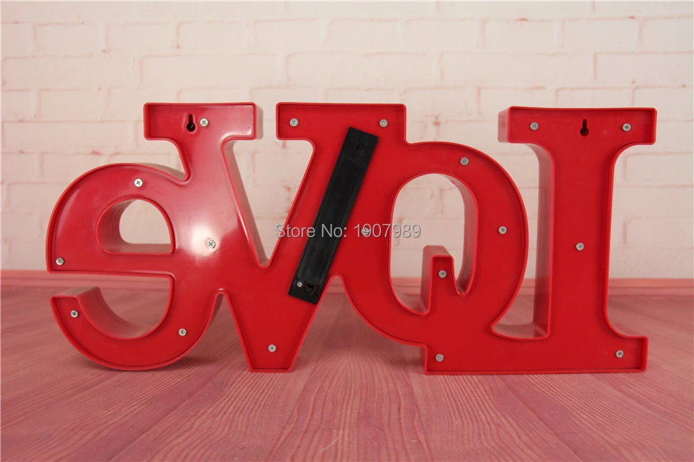 2" wide" LOVE "белый пластиковый светодиодный светильник Marquee, винтажный клейкий светильник с любовными буквами, на День святого Валентина, для помещений