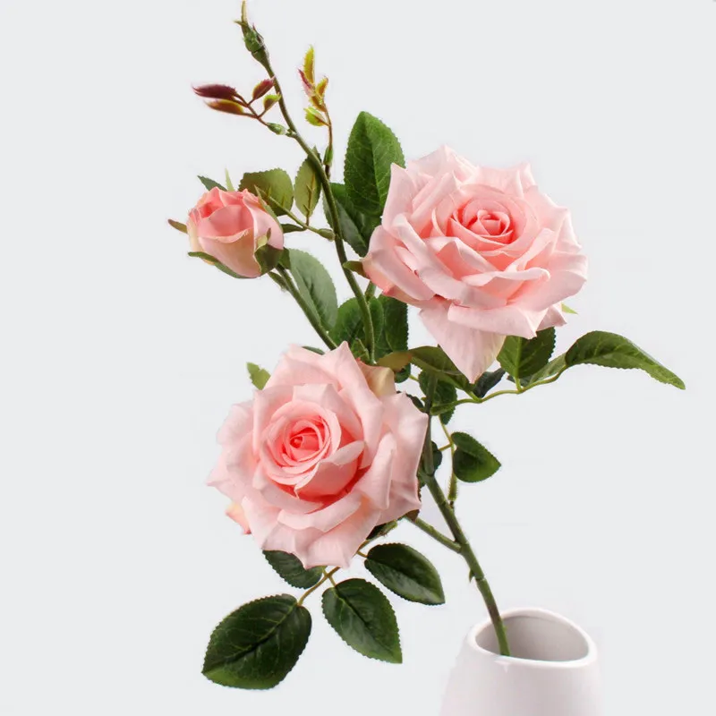 JAROWN искусственные 3 головки Парижские розы искусственные растения декоративные шелковые цветы для свадьбы, дома, вечерние украшения Accor