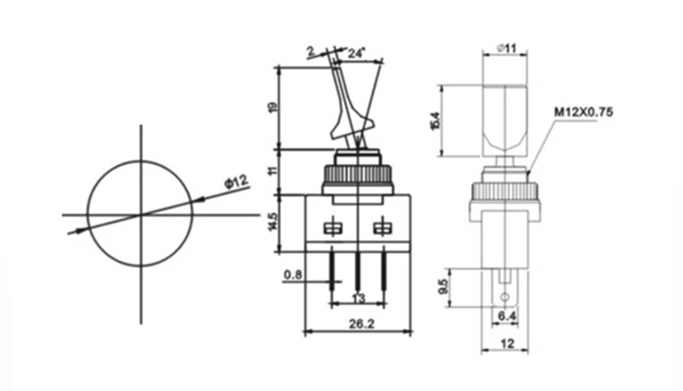 4 шт. DC12V 20A индикаторная панель монтажная ВКЛ-ВЫКЛ автомобильный тумблер красный, зеленый, желтый, синий