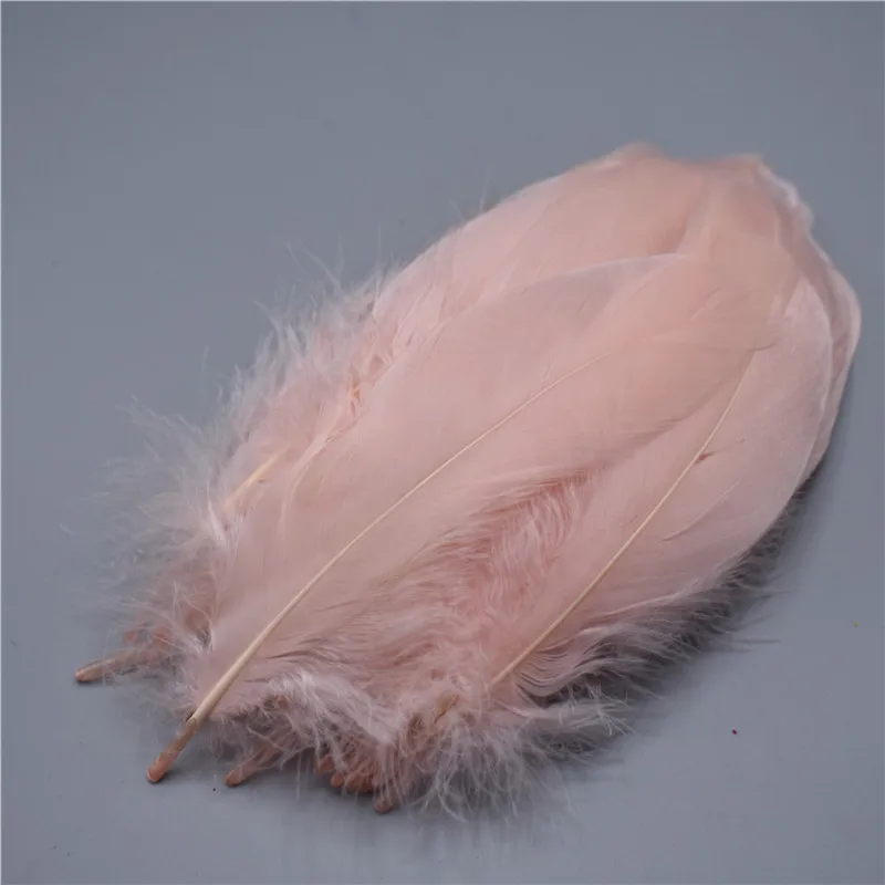 Белое Гусиное Nagoire свободное перо 5-7 дюймов/13-18 см гусиные перья для рукоделия аксессуары для одежды перо для изготовления ювелирных изделий - Цвет: Shell Pink
