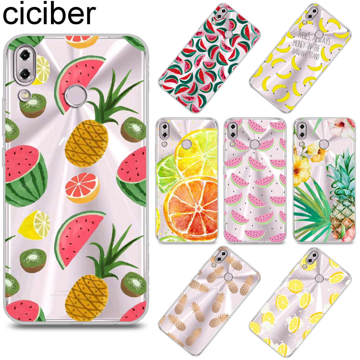 

ciciber Lemon Watermelon Cover for ASUS Zenfone 5 5Z ZE620KL ZS620KL Soft TPU Phone Cases for Zenfone 5 Lite 5Q ZC600KL Coque