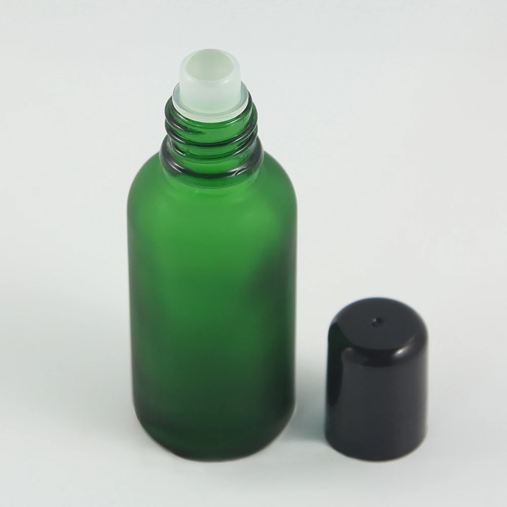 Распродажа хорошо стекло рулон на эфирные масла пустой зеленая бутылка 30 мл нержавеющей стеклянные шариковые флаконы