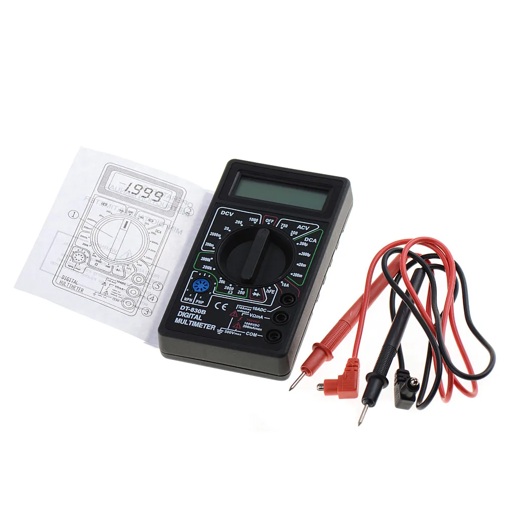 

ANENG DT-830B LCD Digital Multimeter Electric Voltmeter Ammeter Ohm Tester AC/DC 750/1000V Amp Volt Ohm Tester Meter