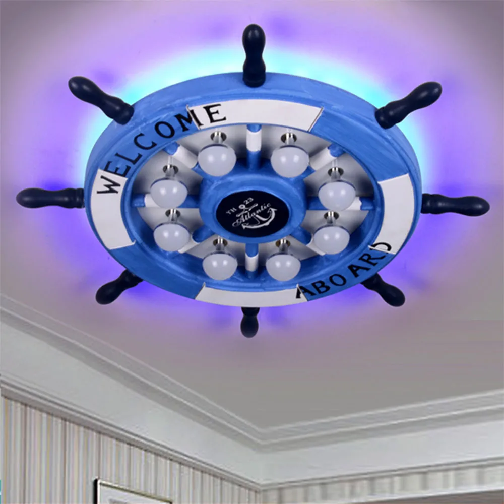Children-s-Room-Bedroom-Boy-Ceiling-Lamp-Creative-Personality-Cartoon-Mediterranean-Rudder-LED-Ceiling-Lights