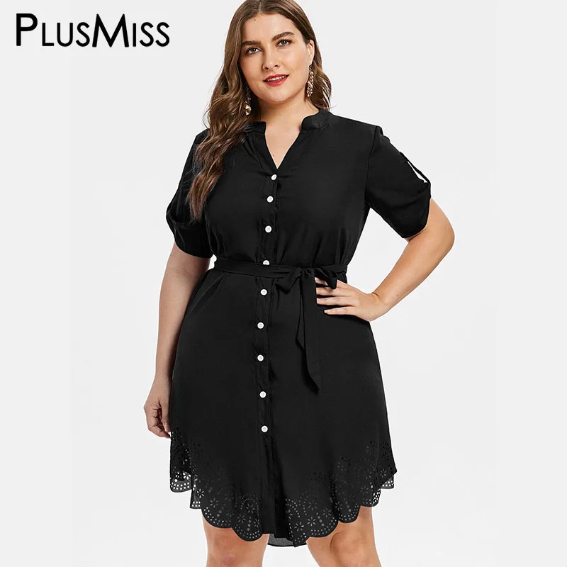 Short Sleeve Shirt Dress 