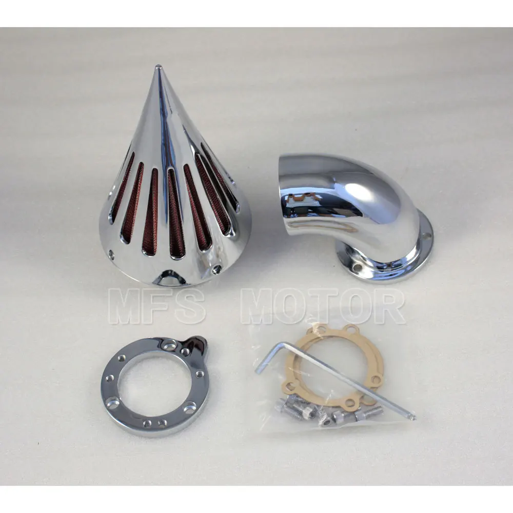 

Motorcycle Chrome Spike Air Cleaner Intake Filter For Harley S&S Carburetor Custom Application