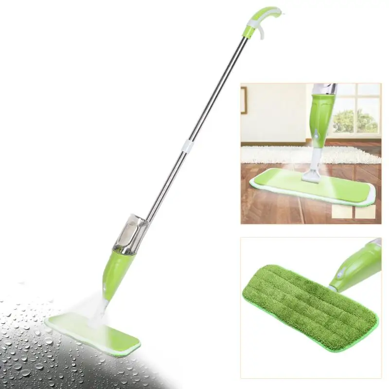 

350ML Household Spray Mop With Reusable Microfiber Cloth Water Spraying Floor Cleaner Tiles Windows Kitchen Cleaning Mop Sweeper