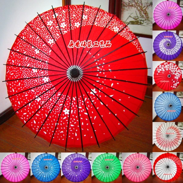 

Japanese-style Cherry Blossoms Classical Anime Cos Oil Paper Umbrella Chinese New Year Restaurant Shop Decorative Paper Umbrella