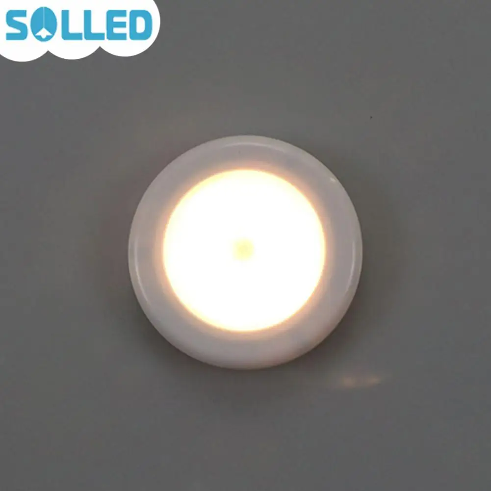 

SOLLED 3PCS Infrared PIR Motion Sensor 6 LED Night Light Magnetic Wall Lamp Warm White Light Closet Light Stick-anywhere