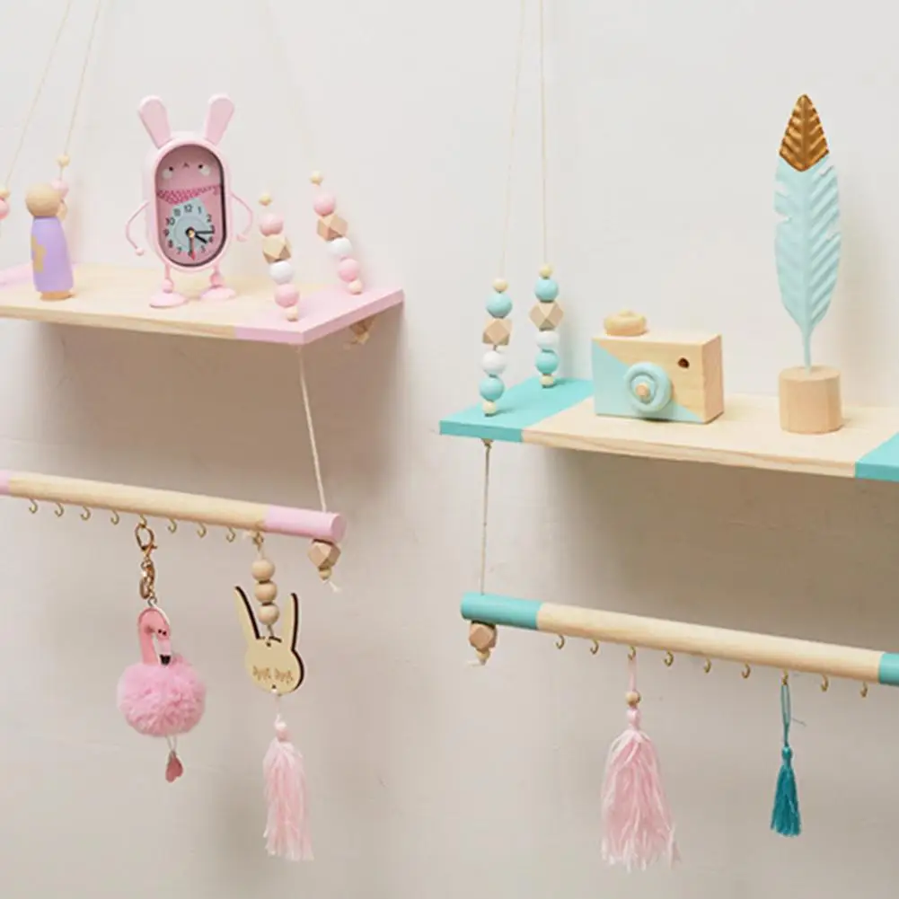 Display Wall Hanging Shelf Swing Rope Floating Shelves Home Decor
