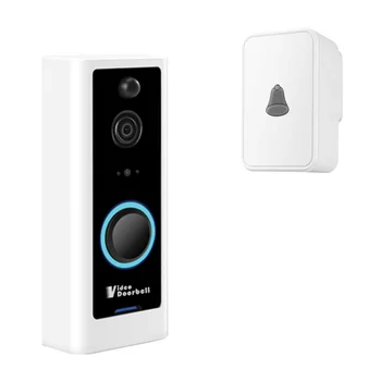 

Higestone Wireless WiFi Smart Video IP Camera Two Way Audio mobile APP Control iOS Android Battery Night vision Ring Door bell