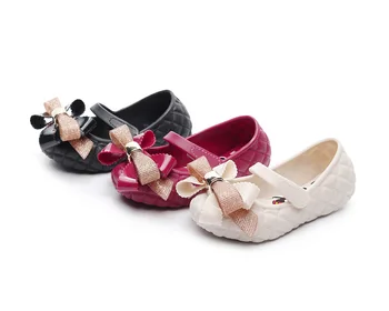 

2019 Summer New Kids Jelly Shoes Girls Sandals Fashion Cartoon Bow Baby Shoes Sandals Non-slip Girls Princess Shoes