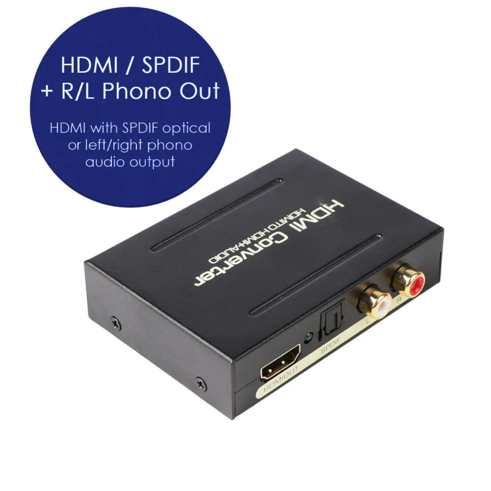 HDMI аудио экстрактор сплиттер для SPDIF Оптический RCA стерео L/R аналоговый конвертер для ПК DVD HD камера