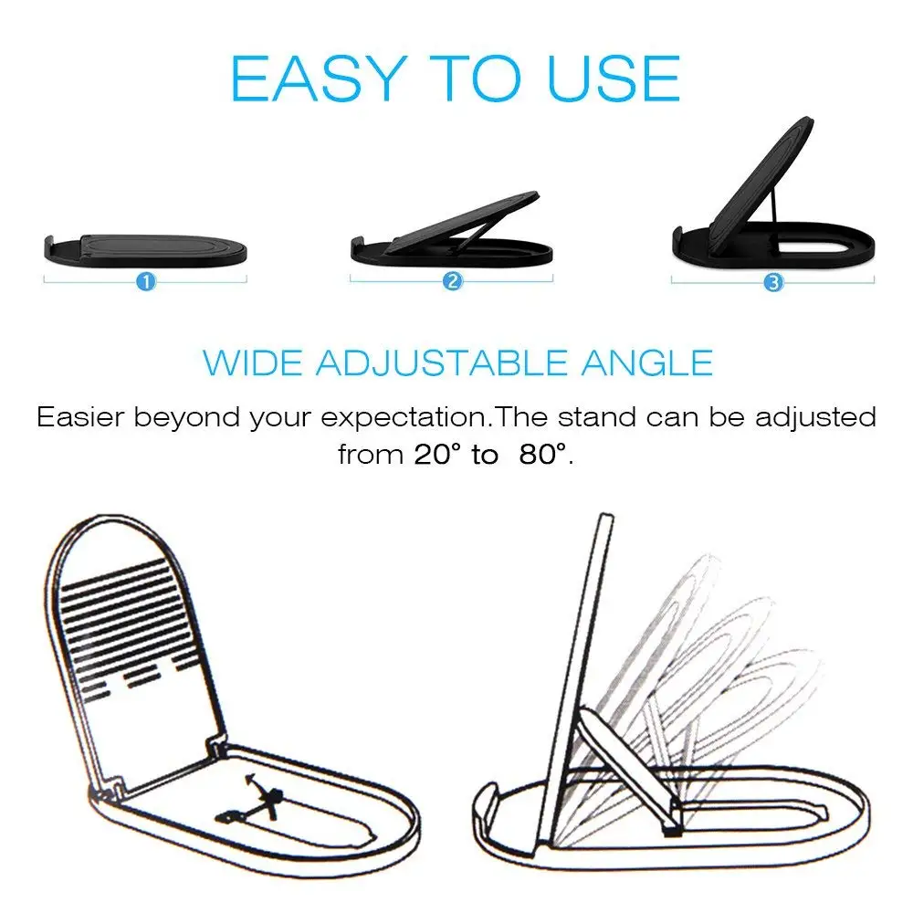Ascromy Cell Phone Stand Foldable Desktop Universal Holder For iPhone XS Max XR 7 8 Plus Xiaomi Redmi note 5 6A iPad Mini Tablet (3)