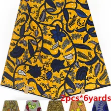 Африканские Восковые принты ткань африканская ткань Анкара ткань высокого качества 12 ярдов хлопок ткань для платья батик BB248