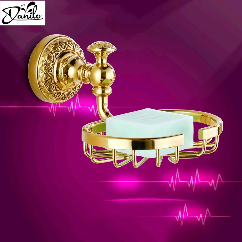 Wall mount Gold finish brass Soap basket Shower soap dish/soap holder /bathroom accessories