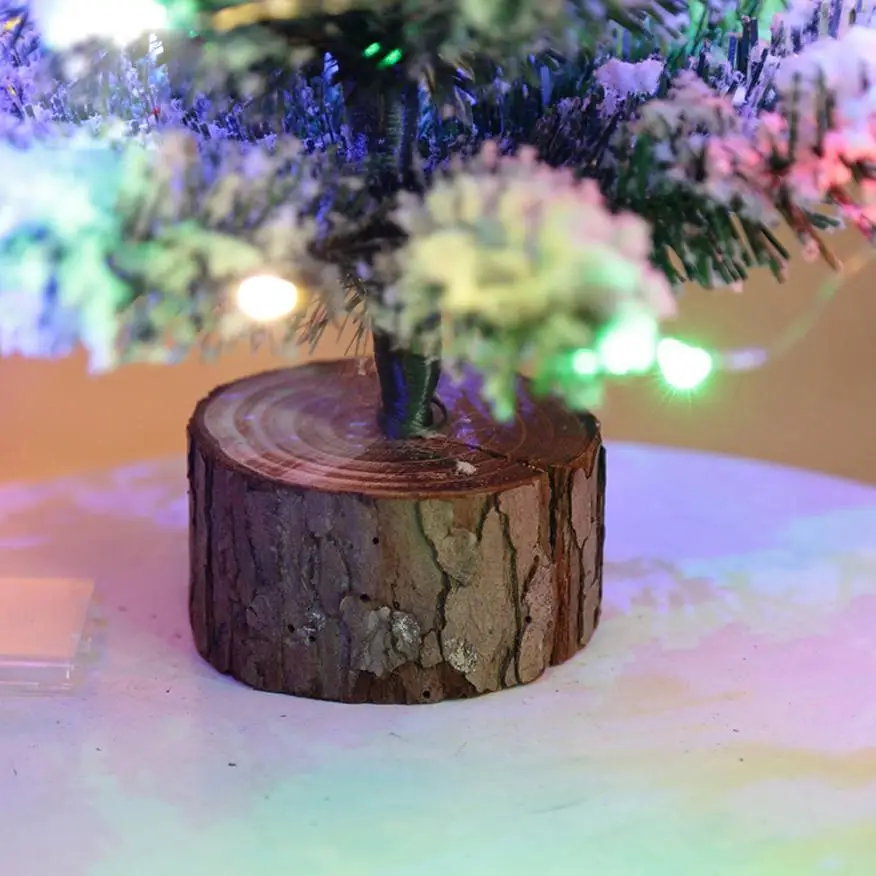 1 шт., искусственное стекающееся снежное Рождественское дерево, светодиодный, разноцветное освещение, украшение для праздничного окна, 2AU23