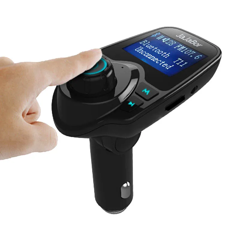 JaJaBor T11 Bluetooth автомобильный комплект Handfree FM передатчик MP3 музыкальный плеер двойной USB Автомобильное зарядное устройство Поддержка TF карта U диск Play