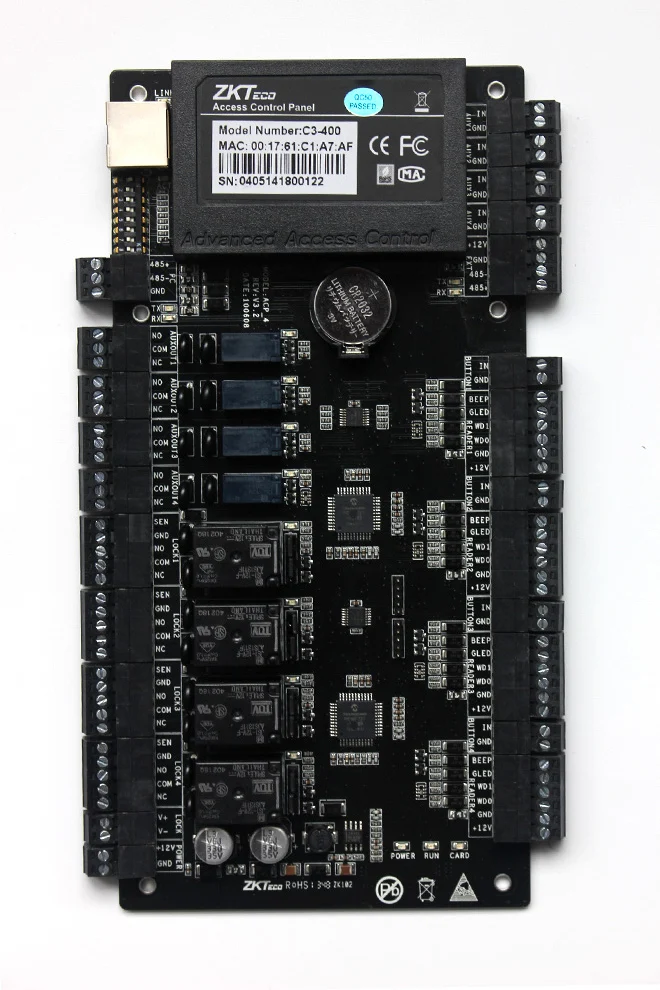 ZK C3-400 Tcp/Ip Rfid система контроля доступа четыре двери контроллер доступа системы защиты ip-на основе четыре двери управление доступом панель