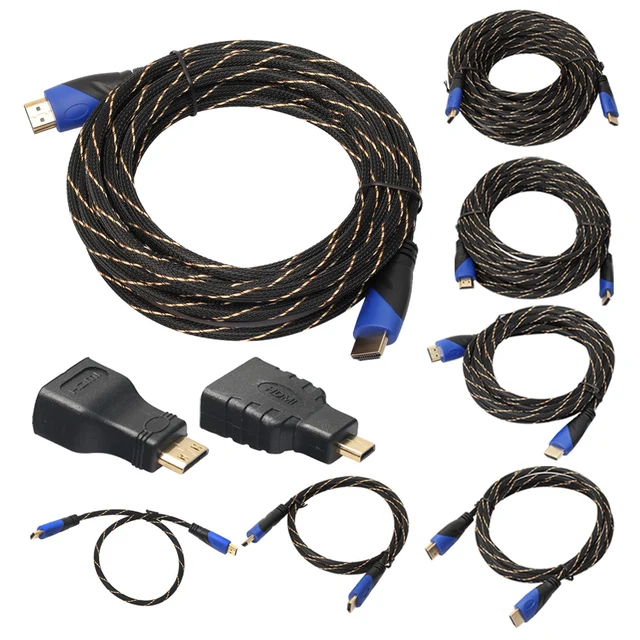 Best Offers Full HD 3 In 1 HDMI TO HDMI Mini HDMI Micro HDMI Cable V1.4 Gold-plating Adapter Converter for Xbox 360 HDTV 1080P Camera