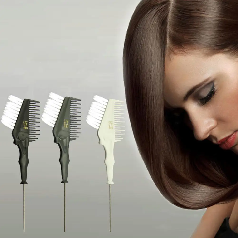 

Pro Metal Tail Tip Hair Coloring Comb Double Use Salon Hair Dye Brush Hairdressing Styling Tool