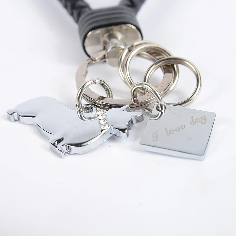 Брелок для ключей Welsh Corgi Pembroke из искусственной кожи серебристого цвета|key chain|key