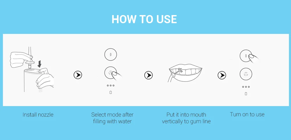 Xiaomi SOOCAS W3 Oral Irrigator  230ml Water Tank Constant Pulse Pressure Jet Cleaning Tooth Mouth Cleaner Irrigator Of the Oral (18)