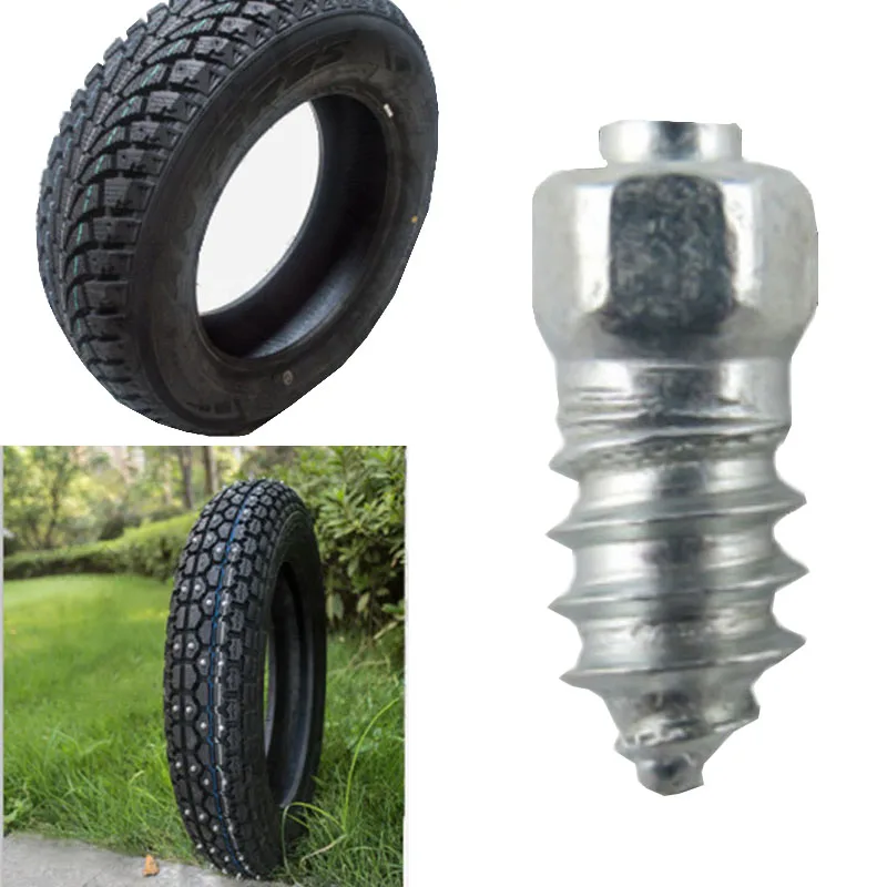 100Pcs 15mm/0.59" Snow Tire Spikes Steel Wheel Tyre Stud Screws for