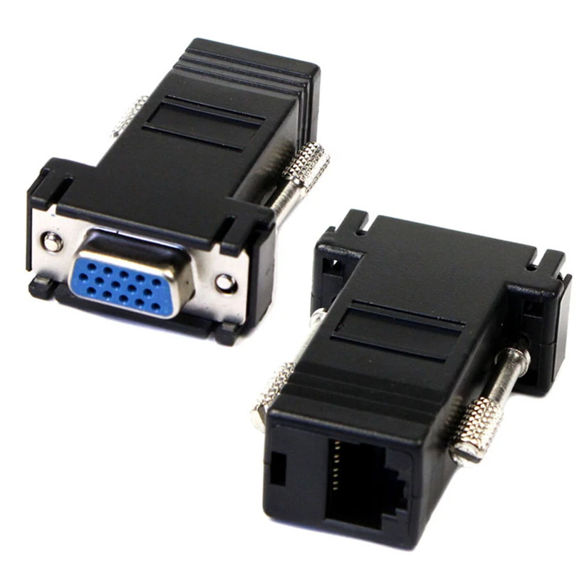 VGA Extender Female To Lan Cat5 Cat5e RJ45 Female Adapter