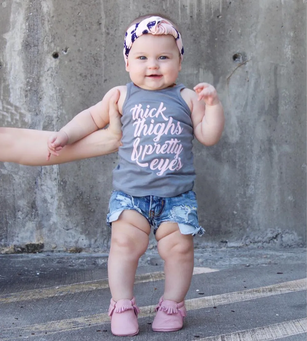 spesifikasi Paha Tebal Mata Cantik Balita Tanks Atasan Tanpa Lengan Kaus Anak anak Atasan untuk Bayi Perempuan Terbaik BEBE Gelap Ringan Gray dan Gelap Gray