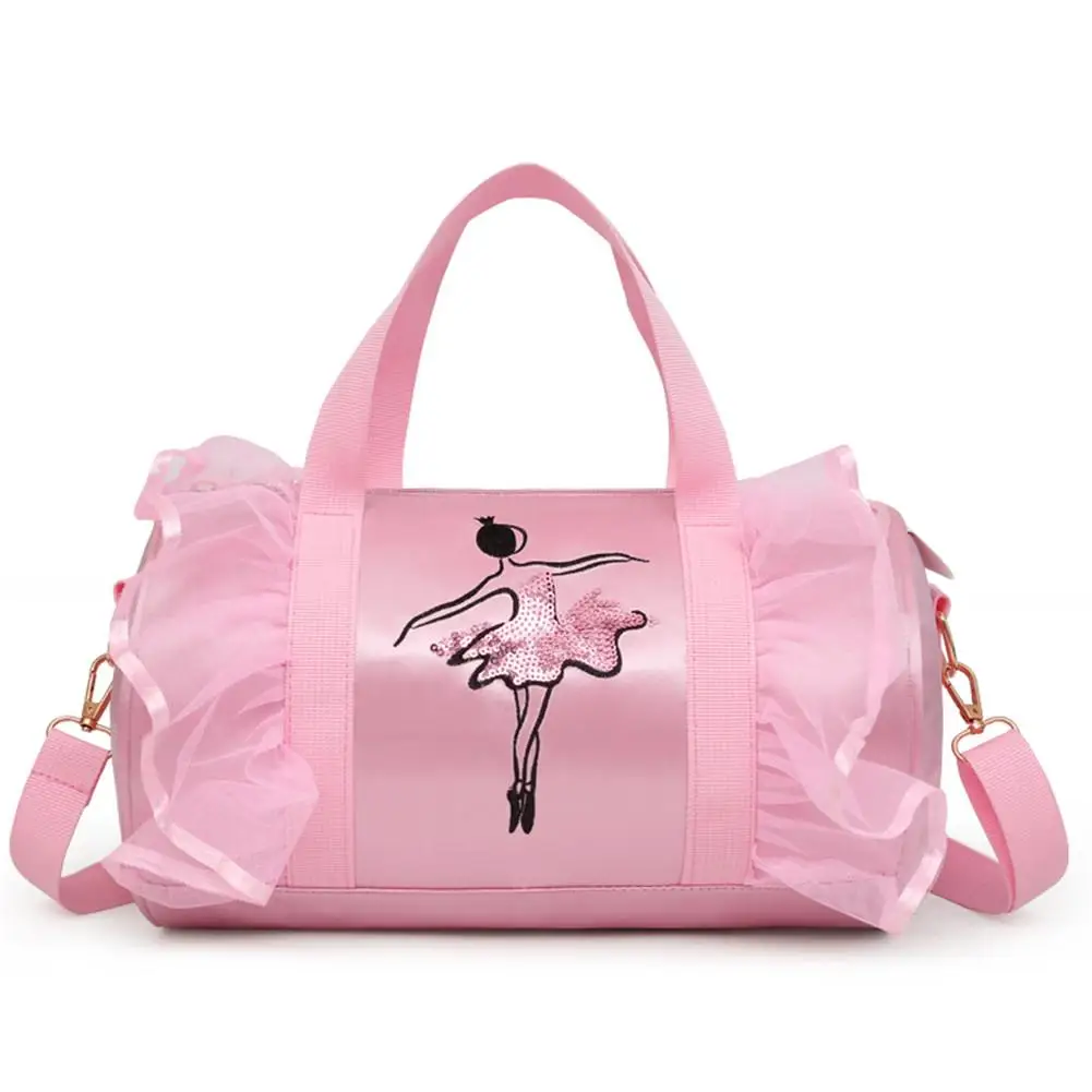 Comprar Bolso de hombro de dibujos animados para niños bolso de hombro bordado de moda Zapatos de Ballet mochila de gimnasio bolsas multifunción