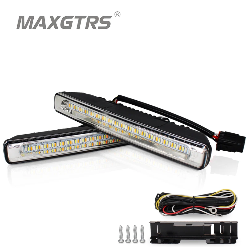 

2x Universal Three Colors Car LED 48 SMD 4014 LED Daytime Running Light Waterproof DRL Kit Day Light Auto Driving External Light