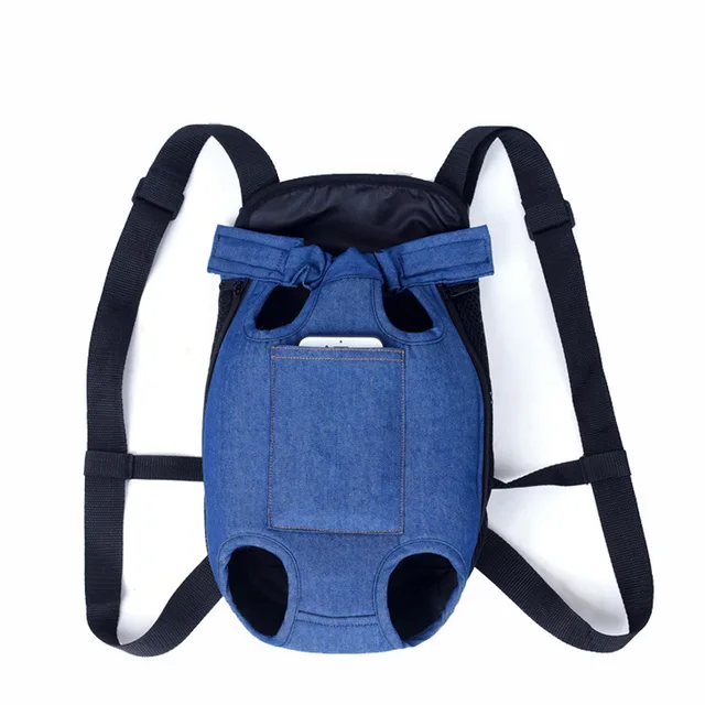 sac a dos chien en Denim pour animaux de compagnie – Image 5